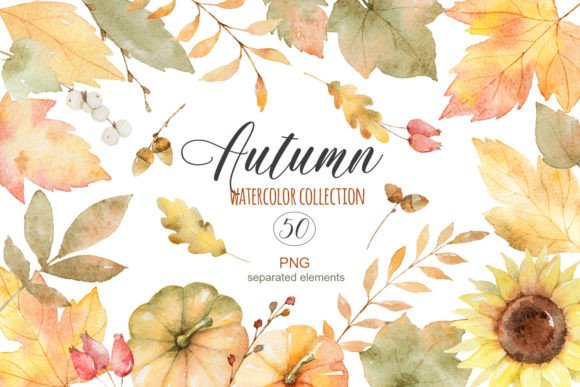 Autumn Watercolor Clipart PNG: Elevating Your Seasonal Design Projects