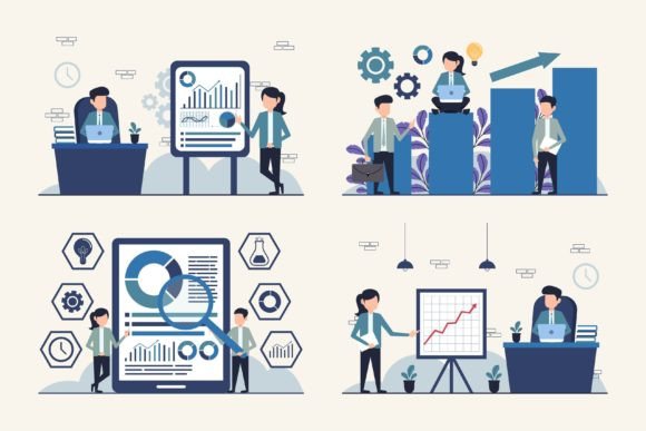 Elevating Brand Identity with Creative Business Solutions Illustration