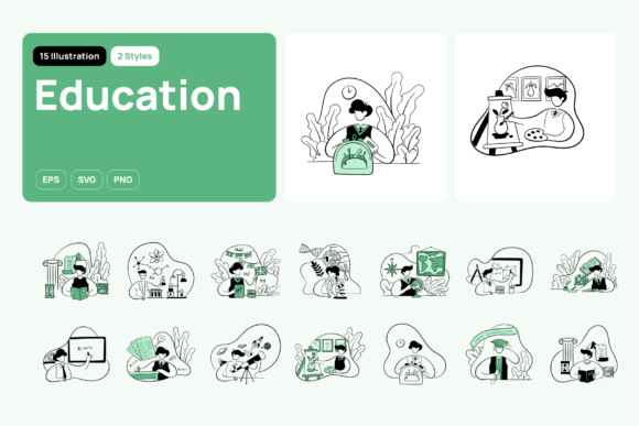 Greeny Education Illustration: A Strategic Asset for Modern Design