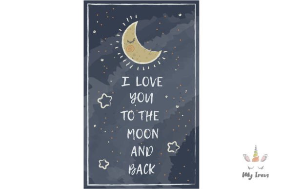 Greeting Card with Moon and Stars: A Versatile Design for Every Occasion