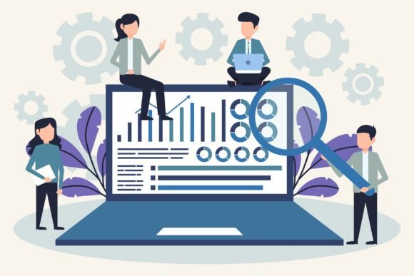 Teamwork in Data Analysis Illustration